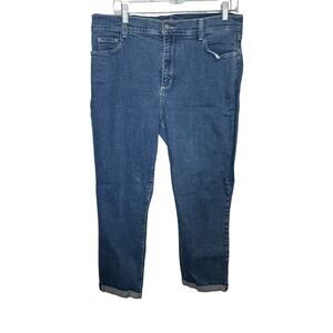 NYDJ Jeans Women’s Sz 16 Lift Tuck‎ Technology Ankle  Denim Embroidered Pockets